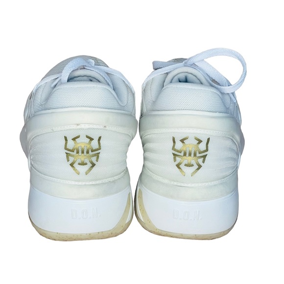 ADIDAS D.O.N. Issue #2 2 Donovan Mitchell White Gold Metallic Men's 8 Women’s 9 - Picture 4 of 10